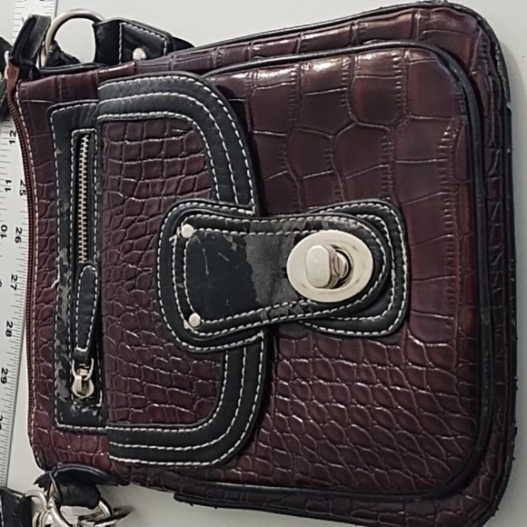 Saddle Brown & Dark Brown & a Burgundy Black Crossbody/Bag 2 bags - Picture 13 of 16